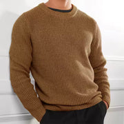 Niko - Lässiger Strickpullover mit Rundhalsausschnitt und Rippstrick für Herren