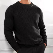 Niko - Lässiger Strickpullover mit Rundhalsausschnitt und Rippstrick für Herren