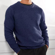 Niko - Lässiger Strickpullover mit Rundhalsausschnitt und Rippstrick für Herren
