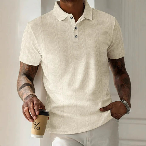 Eleazar - Lässiges, stilvolles Jacquard-Polohemd für Herren