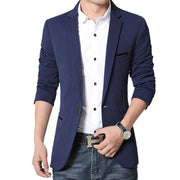 Diego - Eleganter, schmal geschnittener Blazer mit gerafften Ärmeln für Herren