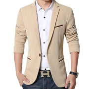 Diego - Eleganter, schmal geschnittener Blazer mit gerafften Ärmeln für Herren