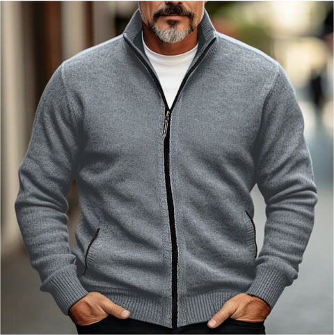 Narciso - Lässiger, warmer Cardigan mit Reißverschluss für Herren