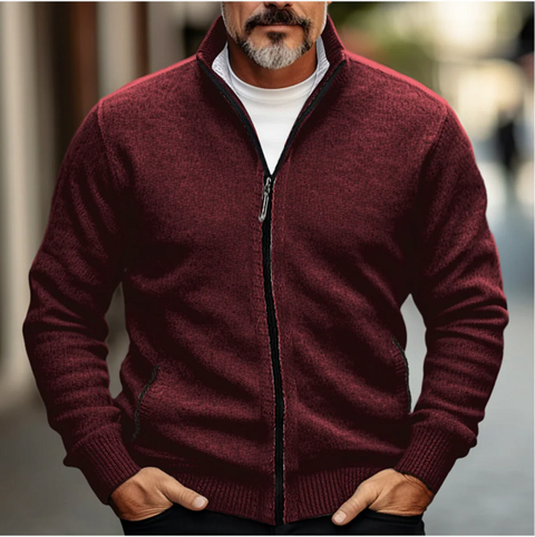Narciso - Lässiger, warmer Cardigan mit Reißverschluss für Herren