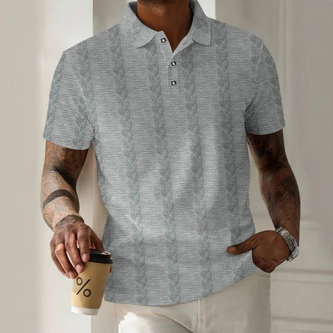 Eleazar - Lässiges, stilvolles Jacquard-Polohemd für Herren