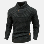 Luiz - Lässiger, stilvoller Strickpullover mit Schalkragen für Herren