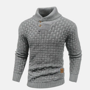 Luiz - Lässiger, stilvoller Strickpullover mit Schalkragen für Herren