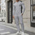 Barry - Lässiges Slim-Fit-Langarm-Poloshirt und Hose aus Waffelstrick