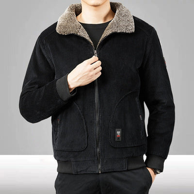 Paulino - Lässige, warme Cordjacke für Herren mit Sherpa-Futter