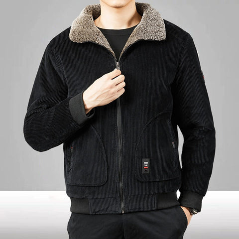 Paulino - Lässige, warme Cordjacke für Herren mit Sherpa-Futter