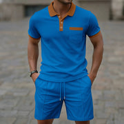 Alexis - Stilvolles Slim-Fit-Polohemd und Shorts im Set für Herren