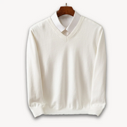 Ibrahim - Lässiger Slim-Fit-Pullover mit V-Ausschnitt für Herren