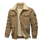 Jerrard - Stilvolle, locker geschnittene Cordjacke für Herren mit Sherpa-Futter