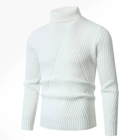 Herman - Gerippter, schmal geschnittener Rollkragenpullover für Herren