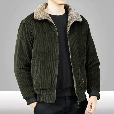 Paulino - Lässige, warme Cordjacke für Herren mit Sherpa-Futter