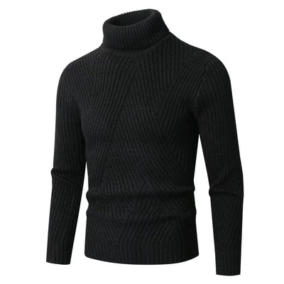 Herman - Gerippter, schmal geschnittener Rollkragenpullover für Herren