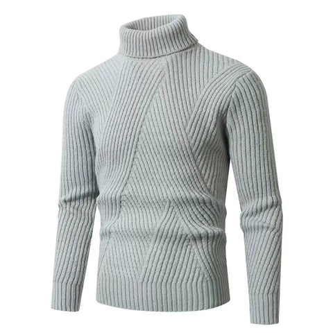 Herman - Gerippter, schmal geschnittener Rollkragenpullover für Herren