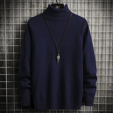 Mattias - Lockerer, lässiger Strickpullover mit Rollkragen für Herren