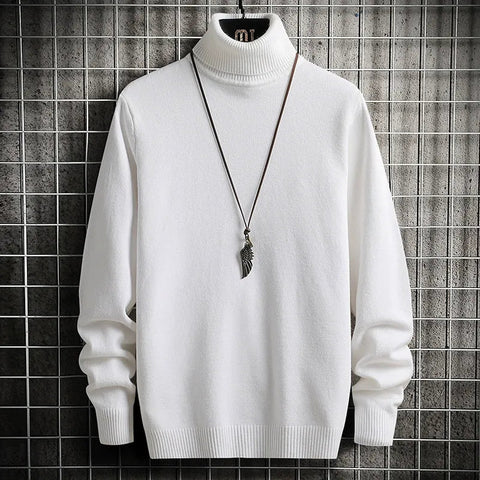 Mattias - Lockerer, lässiger Strickpullover mit Rollkragen für Herren