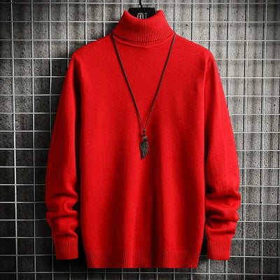 Mattias - Lockerer, lässiger Strickpullover mit Rollkragen für Herren