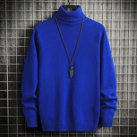 Mattias - Lockerer, lässiger Strickpullover mit Rollkragen für Herren
