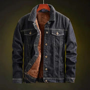Jeremiah - Lässige, locker sitzende Denimjacke mit Sherpa-Futter für Herren
