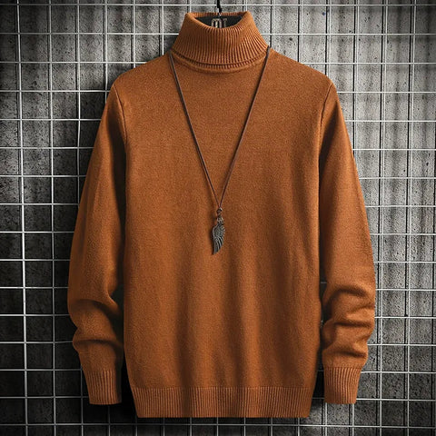 Mattias - Lockerer, lässiger Strickpullover mit Rollkragen für Herren