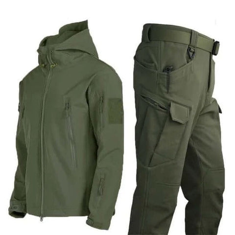 Jerrold - Taktische Outdoor-Jacke mit Reißverschluss und Kapuze sowie Cargohose für Herren