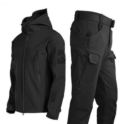 Jerrold - Taktische Outdoor-Jacke mit Reißverschluss und Kapuze sowie Cargohose für Herren
