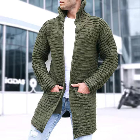 Hernan - Stilvoller, gerippter Oversize-Strickcardigan für Herren