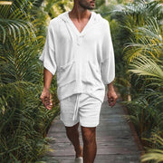 Harland - Baumwoll-Kapuzenpullover und Shorts für Männer