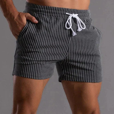 Lester - Gestreifte Shorts aus Baumwolle für Männer