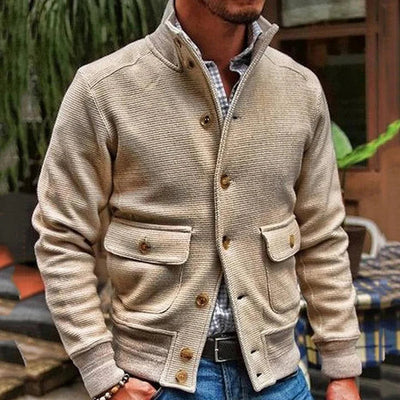 Tim - Winterjacke mit Stehkragen und Strickmuster