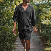 Harland - Baumwoll-Kapuzenpullover und Shorts für Männer