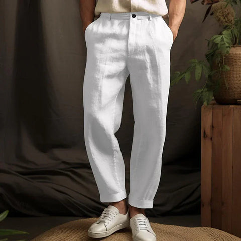 Arlo - Lose Herrenhose aus Baumwolle und Leinen