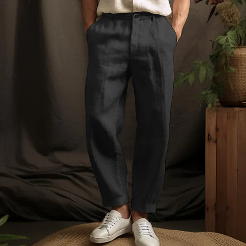 Arlo - Lose Herrenhose aus Baumwolle und Leinen
