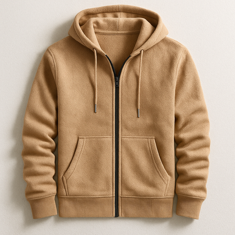 Efren - Stilvolle Strickjacke mit Reißverschluss und Kapuze für Herren