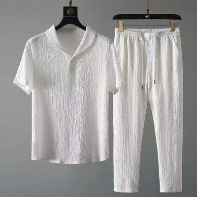 Horatio - Zweiteiliges Herren-Set aus Kurzarmhemd und langer Hose