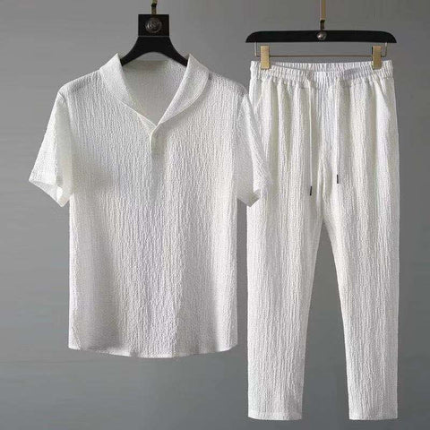 Horatio - Zweiteiliges Herren-Set aus Kurzarmhemd und langer Hose