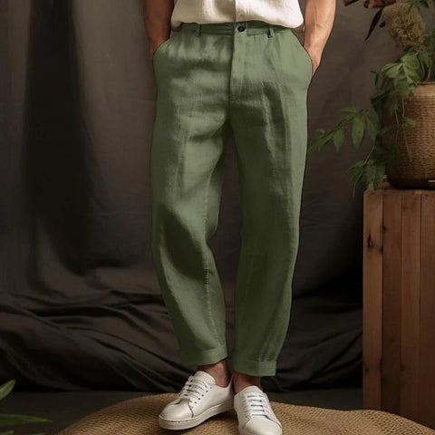Arlo - Lose Herrenhose aus Baumwolle und Leinen