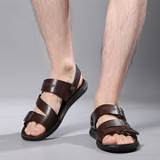 Patrick - Lässige Ledersandalen mit Doppelschnalle für Herren