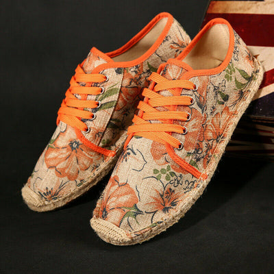Bradley - Geblümte Segeltuchschuhe