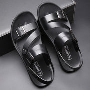 Patrick - Lässige Ledersandalen mit Doppelschnalle für Herren