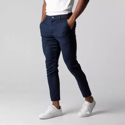 Alvertos - Schmale knitterfreie Hose