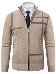 Theo - Stilvoller Cardigan mit Reißverschluss für Herren