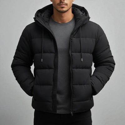 Iziah - Wasserdichte, wattierte Winterjacke mit Kapuze für Herren