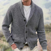 Rolando - Lässige, locker gestrickte Strickjacke mit Knöpfen für Herren