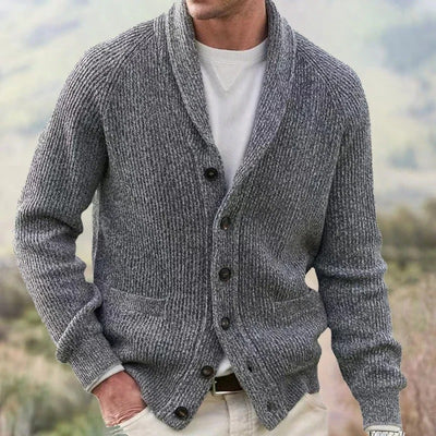 Rolando - Lässige, locker gestrickte Strickjacke mit Knöpfen für Herren