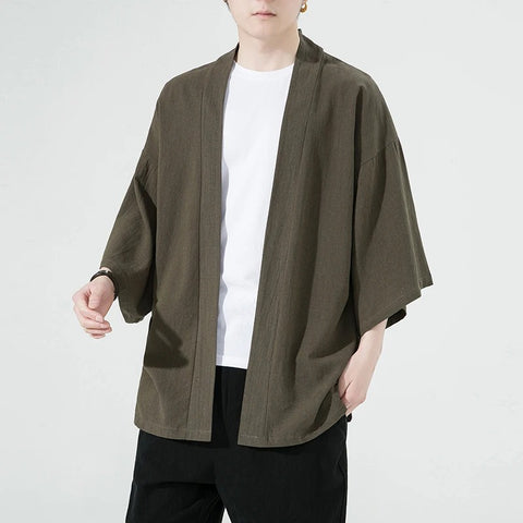 Hugo - Lockere Strickjacke aus Baumwollleinen für Herren