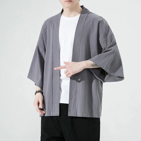 Hugo - Lockere Strickjacke aus Baumwollleinen für Herren